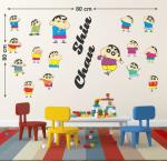 LANSTICK Multicolor Sinchan Self Adhesive Wall Sticker