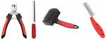 PSK Pet Mart Dogs Nail Cutter, Nail Filer, Slicker Brush, Comb (Pack Of 4)