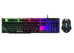 NUBWO NKM-300 INFAREZ Translucent Gaming Keyboard and Mouse Combo Set (Metal Base) Black