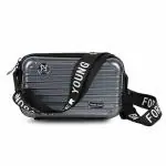 BAGISM Cross-Body Sling Box Bag for Girls&Womens Mini Suitcase Cosmetic Bag Suitcase-Style with Detachable Shoulder Strap Trendy Stylish Waterproof Cute Small Portable Makeup Box