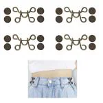 SANNIDHI 4/8 Pairs Adjustable Waist Buckle For Pants, Instant Jeans Button Pins Pant Waist Tightener Adjuster Detachable Pin Buttons For Loose Jeans, Skirts