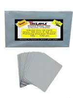 TRISAMA PVC Blank ID Cards Unruled 86 x 54 mm 70 gsm Inkjet Paper (Pack of 100, White)