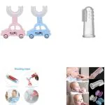 BBYARAJ U Shaped Kids Toothbrush for Kids 3-5 Years, Brush Teeth Cleaner with Baby Finger Toothbrush, Good for Massaging & Cleaning Soft Brush For Kids & Newborn Baby,