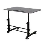 KIVA Smart Multi-Purpose Laptop Table Matte / Wood Portable Laptop Table  (Finish Color - BLACK, Pre Assembled)