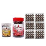 SHREE GURU VANDANA- CHANDAN DHOOP IN ROUND BOX-ROSE DHOOP 40CONES-GUGGLE 72 SAMBARANI CUPS-FOR POOJA