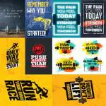 D E C O R A set of 10 wall poster of Motivational Quotes A4 size 11.7x8.3 inch 300 GSM & Inspirational Desings