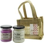 My Party Suppliers 2 Handmade Aroma Glass Jar Premium Candle in Jute Gift Bag for Home Décor