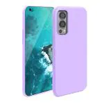 LIRAMARK Liquid Silicone Soft Back Cover Case for OnePlus Nord 2 5G (Purple)