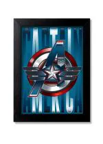 Blue Nexus Avengers Captain America Art Wall Poster with Wall Frame Room Art Painting Collection A4 size 10x13