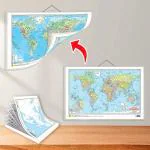 GO WOO SMALL - 100 EUROPE POLITICAL OUTLINE MAP FOR SCHOOL and 2 IN 1 WORLD POLITICAL AND PHYSICAL MAP IN HINDI | combo of 1 map 1 chart|Europe Political Outline Map: A Comprehensive Visual Guide to European Political Divisions