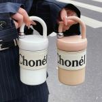 ECOVISTA 390ML Drink Water Cup Coffee Milk Mug Sipper Glass Straight Summer Girls Silicone Holster Lid Glass Coffee Mug Insulated Water Bottle, Sleek Stainless Steel Water Bottle for Girl Women, Leak Proof Double Walled[1 pcs]