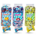 Clumsy Candy - Combo Pack of 3 jars (3x1) - Litchi, Orange, and Lemon-mint flavor, 170 candies/jar