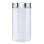 Kolorr Classic Plastic Pet Jar Kitchen Storage Organiser Containers Set of 6 (1700ml x 6) - Transparent