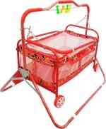 Confiado Red Metal Cradle |BASSINET|BASINET|CRADLE|BABY BASSINET|BABY BASINET|JHULA|JHOOLA|KIDS|LATEST BASSINET