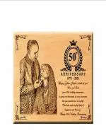 Giftanna Marriage Wedding Anniversary Gift Idea Personalized Engraved Photo Frame For Parents | Wife | Husband | Just Married - 9x7