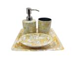 Shopmefast Ivory Mother Of Pearl Bathroom Accessories (Set Of 4)