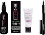 BINGEABLE...ENJOY THE DIFFERENCE Matte Fixer Spray And Eyeliner Makeup Base Primer (Set Of 3)
