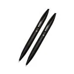 Auteur Black Brass, Metal Black Ink Ball Pen (Pack Of 2)