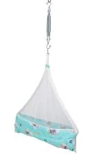 VParents Cruze Baby Swing Cradle with Hanging Spring (Green)