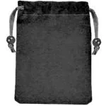 StealODeal Black Wool Pull String Headphone Pouch