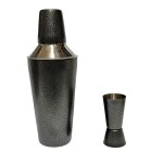 Dynore Stainless Steel Antique Silver Color Regular Cocktail Shaker 750 ml With Peg Measure 30/60 ml