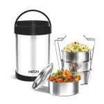 Milton Silver Stainless Steel Royal 4 Insulated Tiffin Box, 600 Ml