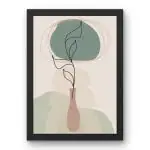 ZIG ZAG Elevate Your Space with Stunning Resin Art Laminated Wall Art Home decor in Black Frame (Vase)