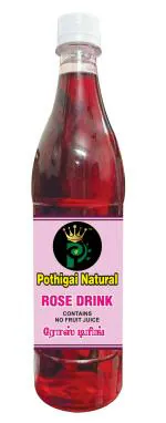 Pothigai Natural - Rose Drink 750 ml /Energy Booster/Sweet and Healthy Drink/Summer Drink