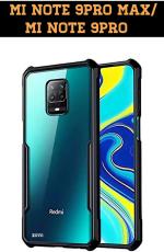 XOVO Back Cover for Xiaomi Redmi Note 9 Pro,Xiaomi Redmi Note 9 Pro Max (Transparent, Dual Protection, Pack of 1)