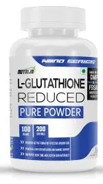 NutriJa L-Glutathione Reduced Powder | 100% Pure Glutathione for healthy Brightening, Whitening & Radiant Skin | Improves Skin Tone & Lighten Skin Naturally - (100 Grams (200 Servings))