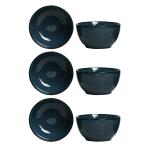 Caffeine Blue Stoneware Katori Bowl (Set Of 6)