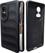 XOVO Back Cover for Oppo Reno 10 (Black, Dual Protection, Silicon, Pack of 1)