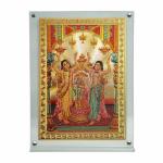Hawai Gour Nitayi Photo with Acrylic Frame for Table Decor , Car Dashboard Décor, Prayer Room | Magnetic Replaceable Photo Acrylic Frame |SFDI360_ACRYLC_PKT
