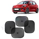 Kingsway Car Curtain Sticky Sun Shade Universal Use for Hyundai Grand I10 Nios, 2023 Onwards Model, Color : Black, Mesh, Pack of 4 Piece Car Sun Shades Blinds Cover