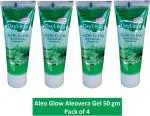 Simco Oxyveda Aleo Glow Body Gel All Skin Types Skin Smoothening Men and Women 50 g (pack of 4)