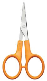 Fiskars Orange Swedish Sandvik Steel Classic Embroidery Straight Scissor, 10 Cm