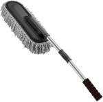 WIVO PREMIUM Super Soft Microfiber Car Duster Exterior with Extendable Handle, Car Brush Duster for Car Cleaning Dusting - Grey