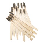Eco Gree C-Curve Charcoal Bristle Bamboo Toothbrush - Activated Charcoal for Whiter Teeth