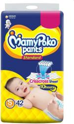 Mamypoko Pants Standard Diaper - ( S- Size) Small size (Pack of 42) - S (42 Pieces)