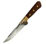 S.B. ANJALI SHALU BHAI Chef Knife Ultra Sharp Handmade Home Kitchen Slicing Tool Forged Knife with Rosewood Handle New Copper Decor Size:8Inch Blade (Royal Knife) (Royal 1 Knife)