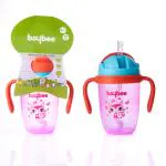 Baybee Pink Sporti Baby straw Sipper Bottle 300 ml (6 - 30 M)