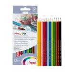 Pentel Arts WATER COLOUR PENCIL SET- Assorted (Pack of 12 Colour)