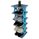 DG PRIME COLLECTION 6 Layer Shoe Rack Stand Storage Organizer Cabinet Shoe Organiser for Entryway ,Living Room, Bedroom, Office and Kitchen Door for Heels/Slippers/Boots Footwear Tower Kids Rack Chappal Stand Cabinet Slipper stand Bookshelf Monsoon Use