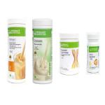Herbalife Nutrition Formula 1 Shake Orange Flavor 500g, Protein 200G, Afresh Lemon 50g, Shake Mate Nutrition Drink 500g (Pack of 4)