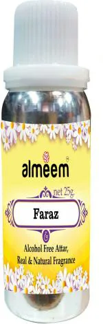 Almeem Faraz Amber, Saffron Floral Attar for Men and Women, 25 ml