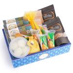 Jaiccha Ghasitaram Gifts Holi-Blue Hamper Box with Gujiyas
