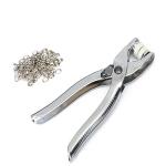 Shiroya Brothers 1/2 Inch Grommet Tool Kit, Leather Hole Punch Pliers, Grommets Kit with 100 Metal Eyelets in Silver for Leather, Shoes, Fabric, Belts,Workbooks,Apparel