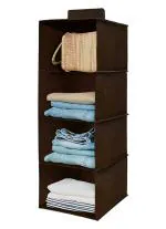 Kuber Industries 4 Shelf Closet Hanging Organizer (Brown)