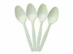 G1 Corn Starch Disposable Biodegradable Spoon, 6 inch, Cream, 100 Pcs