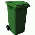 Bigapple Wheel Garbage Dustbin Trolley, Load Capacity 120 L (Green)